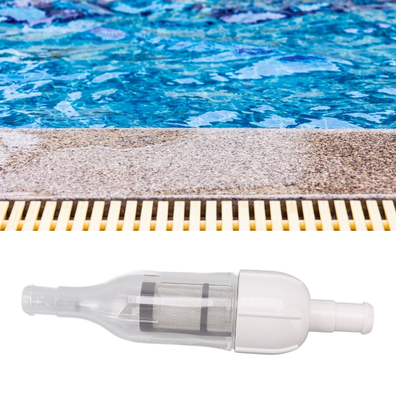 48 080 In Line Filter Assembly with D15 Pool Cleaner Hose Nut Pool Cleaner Replacement Parts V1294-YM0521-3111230047711