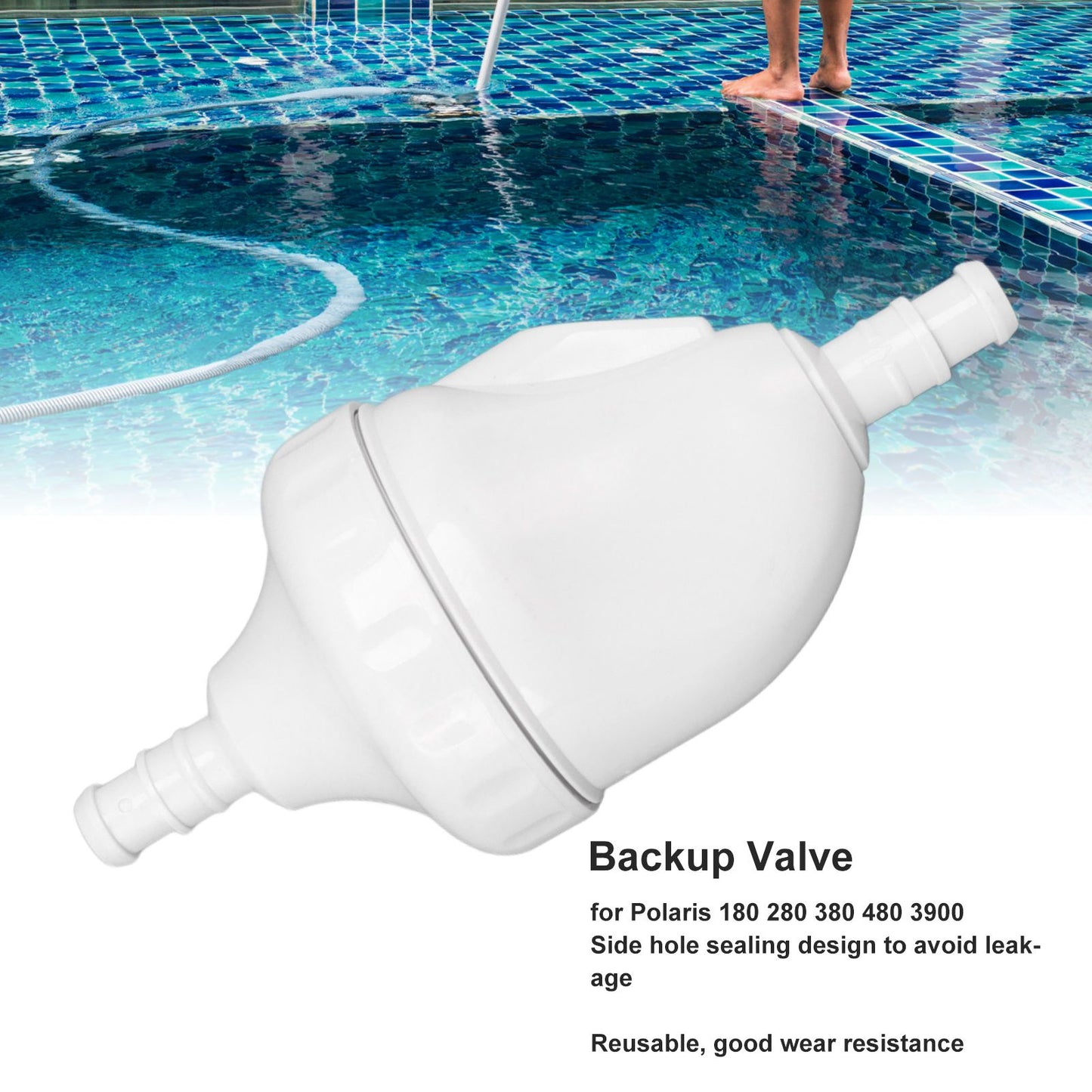 Backup Valve Replacement Plastic Pool Cleaner Accessory for Polaris 180 280 380 480 3900 V1294-YM0521-3111230048111