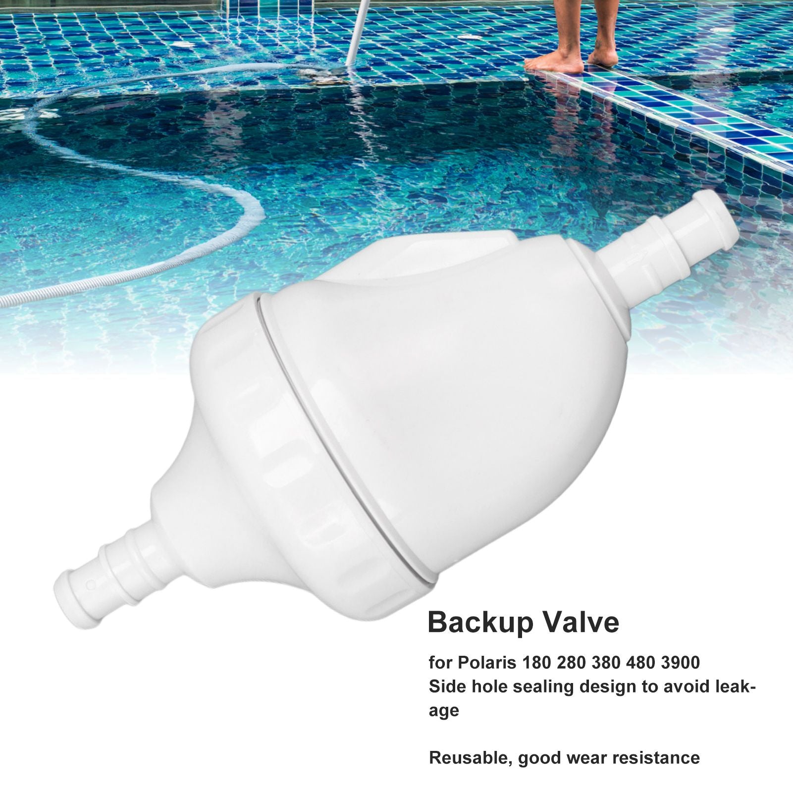 Backup Valve Replacement Plastic Pool Cleaner Accessory for Polaris 180 280 380 480 3900 V1294-YM0521-3111230048111