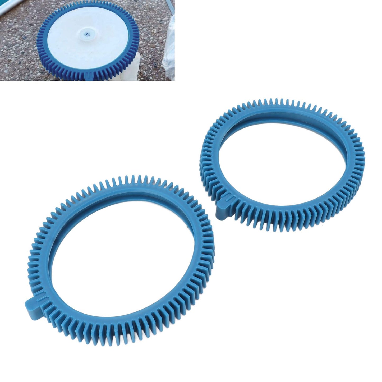 2Pcs 896584000 143 Blue Front Tire Kit with Super Hump for Pool Cleaner Replacement Parts V1294-YM0521-3111230049011