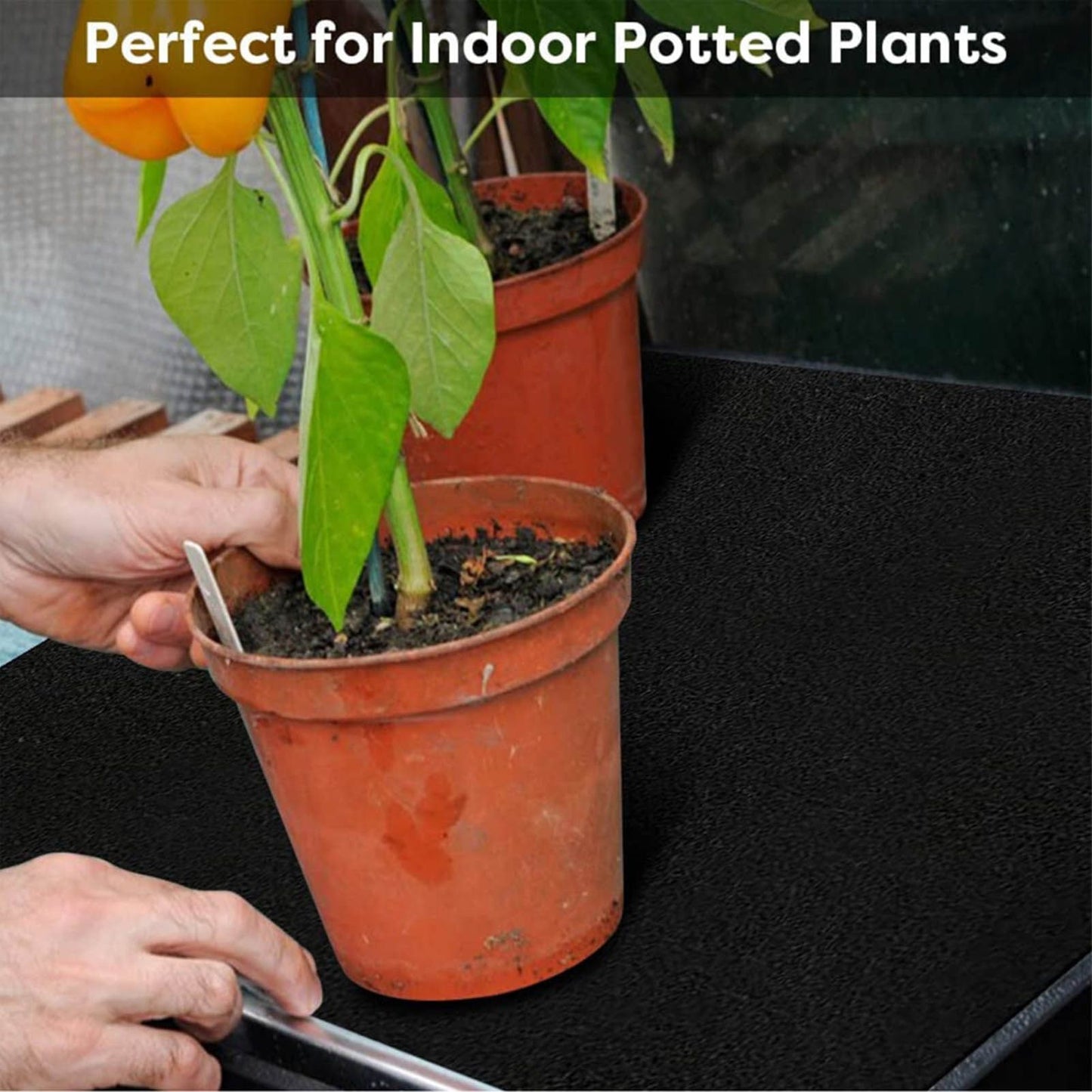 Plant Watering Mat Automatic Self Watering Mat Felt Capillary Mat Black for Garden Patio V1294-YM0521-3111230050711