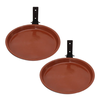 Tree Mounted Bird Feeder Tree Mounted Bird Bath Bowl with Heavy Duty Metal Ring for Backyard Terrace 2 Pot V1294-YM0521-3111230050911