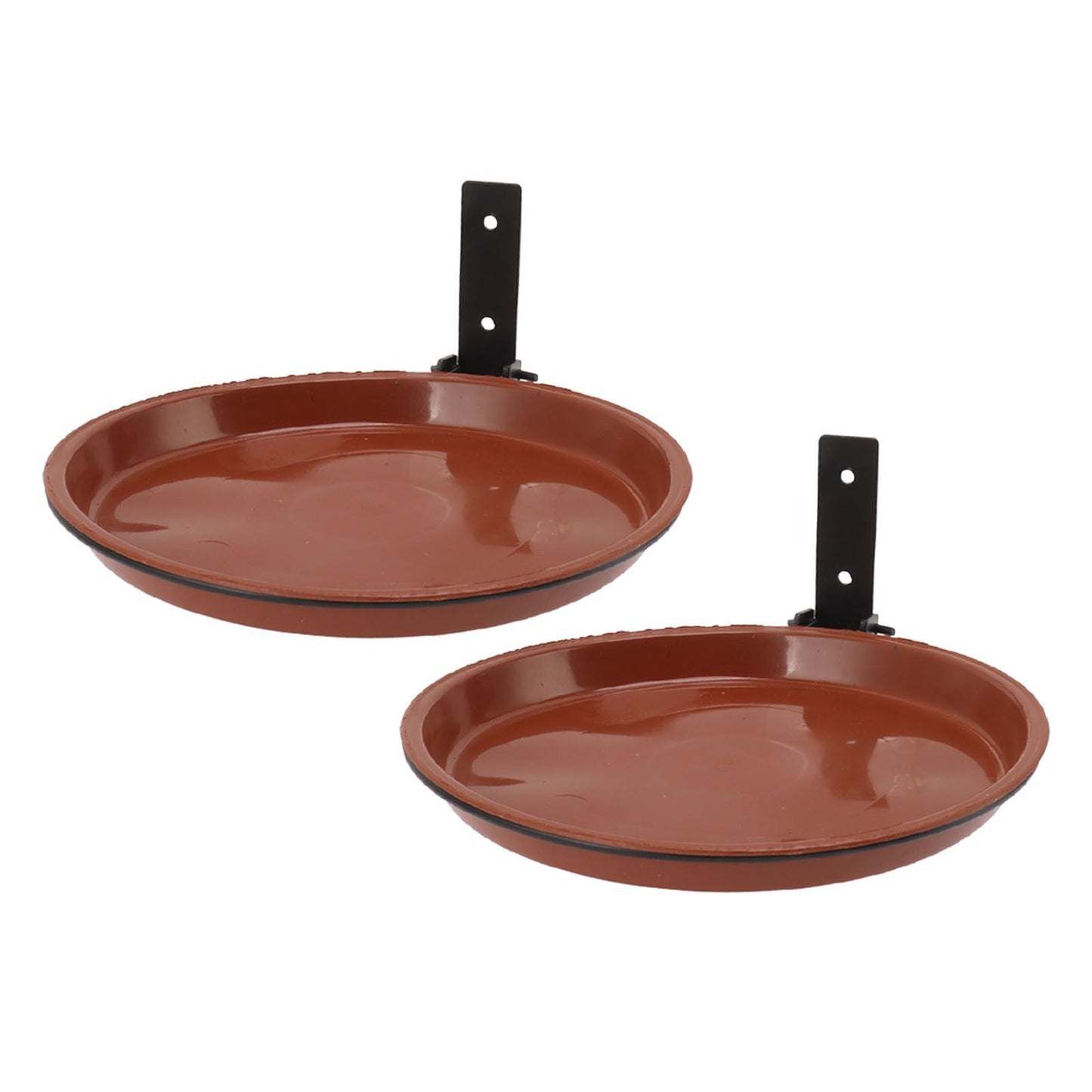 Tree Mounted Bird Feeder Tree Mounted Bird Bath Bowl with Heavy Duty Metal Ring for Backyard Terrace 2 Pot V1294-YM0521-3111230050911