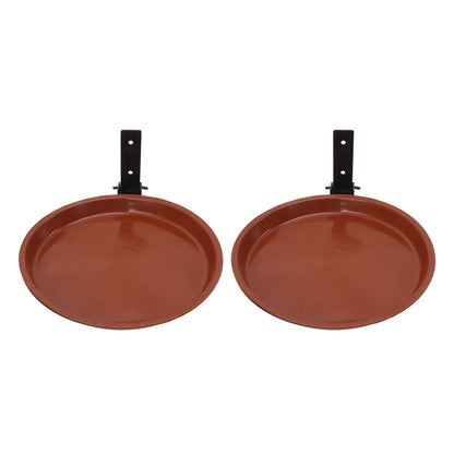 Tree Mounted Bird Feeder Tree Mounted Bird Bath Bowl with Heavy Duty Metal Ring for Backyard Terrace 2 Pot V1294-YM0521-3111230050911