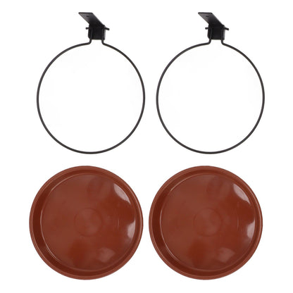 Tree Mounted Bird Feeder Tree Mounted Bird Bath Bowl with Heavy Duty Metal Ring for Backyard Terrace 2 Pot V1294-YM0521-3111230050911