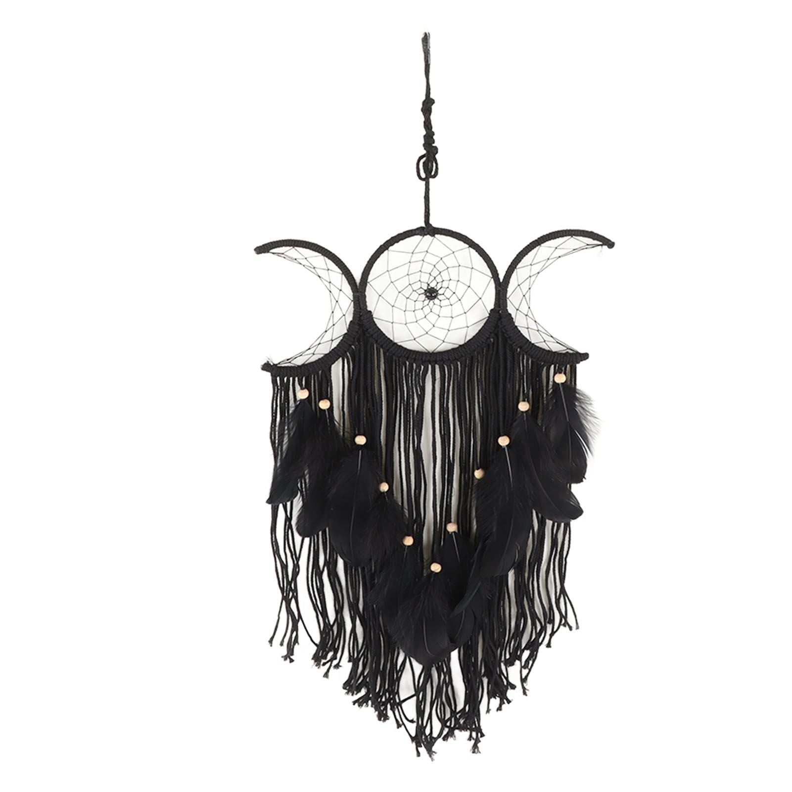 Dream Catcher Hand Woven Minimalist Home Wall Decoration for Living Room Study Cafe Bedroom Black V1294-YM0521-3111230056312