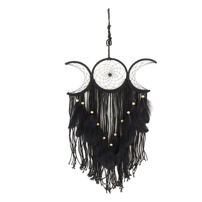 Dream Catcher Hand Woven Minimalist Home Wall Decoration for Living Room Study Cafe Bedroom Black V1294-YM0521-3111230056312