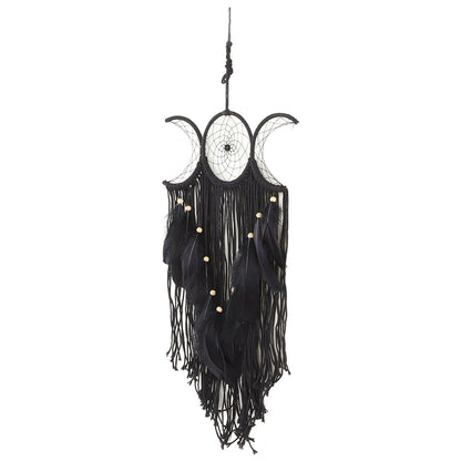 Dream Catcher Hand Woven Minimalist Home Wall Decoration for Living Room Study Cafe Bedroom Black V1294-YM0521-3111230056312