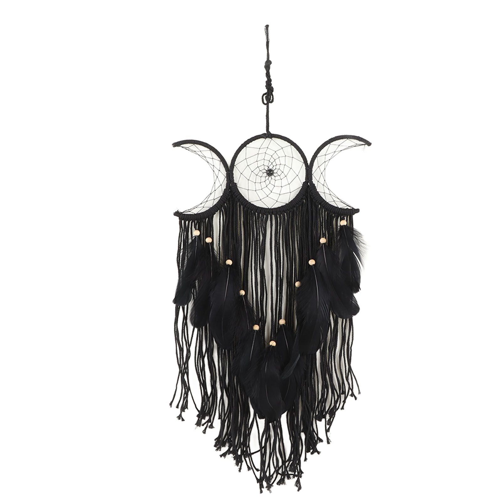 Dream Catcher Hand Woven Minimalist Home Wall Decoration for Living Room Study Cafe Bedroom Black V1294-YM0521-3111230056312