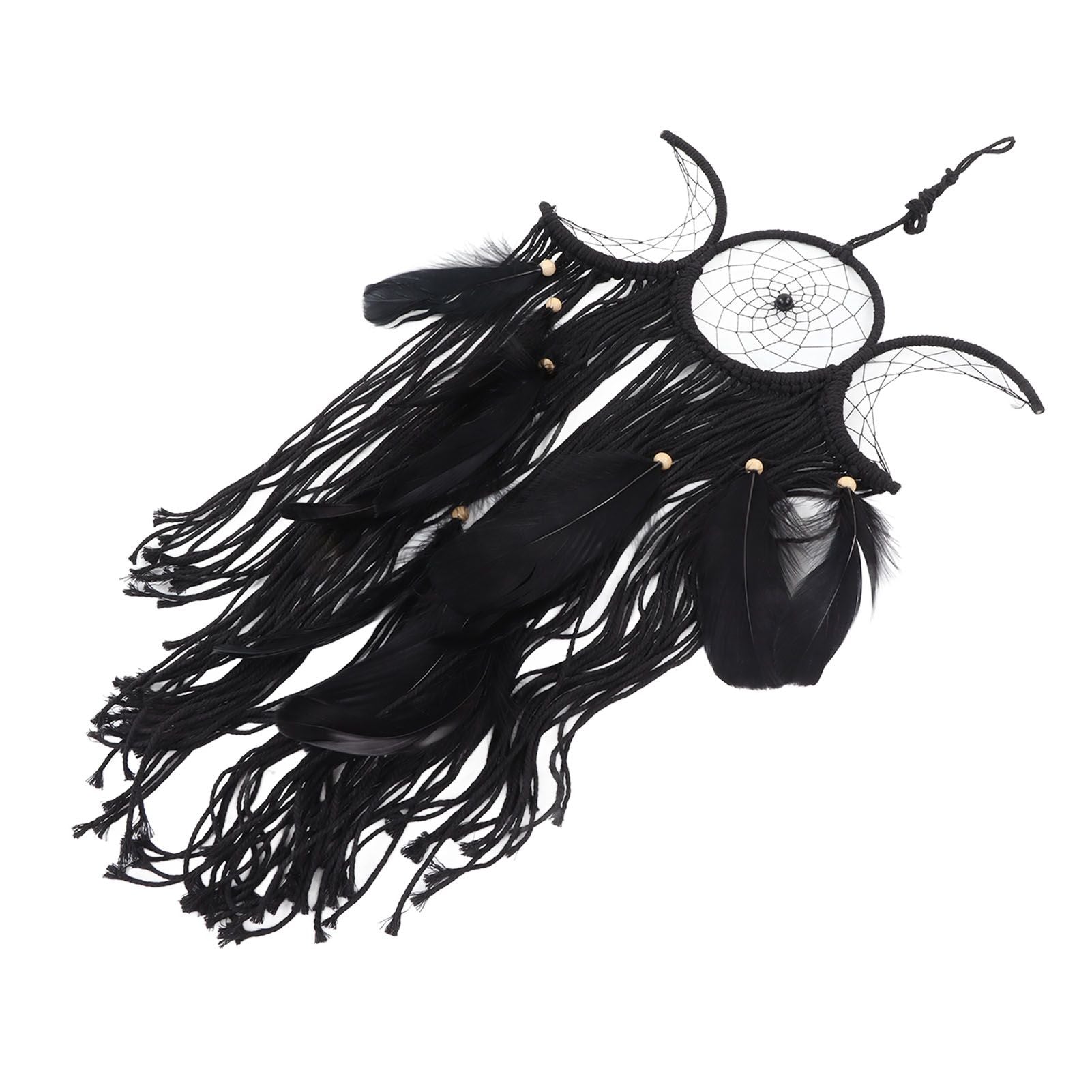 Dream Catcher Hand Woven Minimalist Home Wall Decoration for Living Room Study Cafe Bedroom Black V1294-YM0521-3111230056312