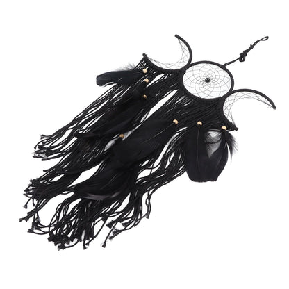 Dream Catcher Hand Woven Minimalist Home Wall Decoration for Living Room Study Cafe Bedroom Black V1294-YM0521-3111230056312
