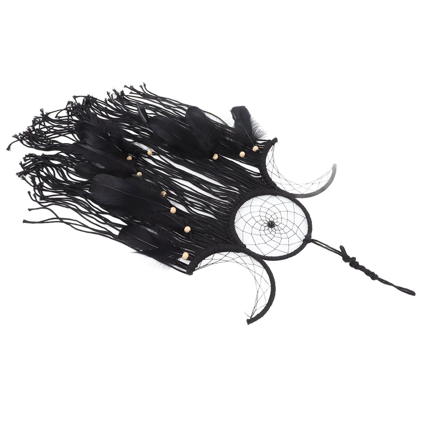 Dream Catcher Hand Woven Minimalist Home Wall Decoration for Living Room Study Cafe Bedroom Black V1294-YM0521-3111230056312