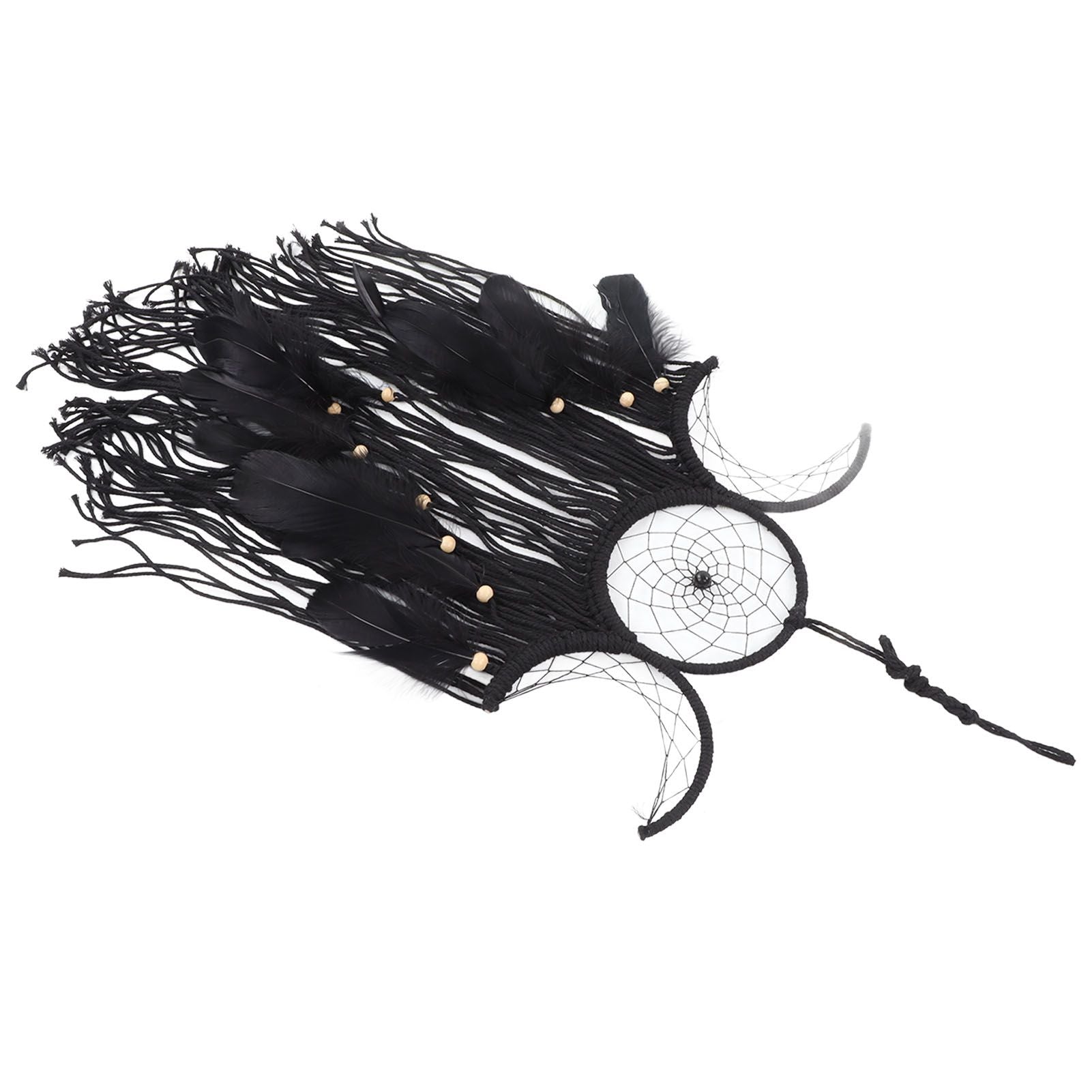 Dream Catcher Hand Woven Minimalist Home Wall Decoration for Living Room Study Cafe Bedroom Black V1294-YM0521-3111230056312