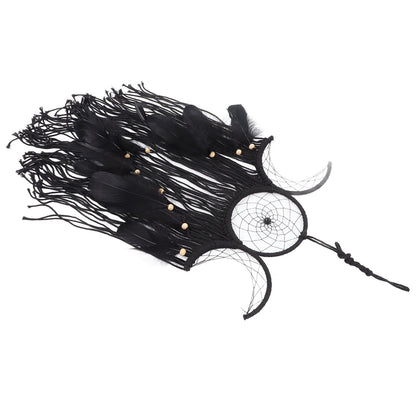 Dream Catcher Hand Woven Minimalist Home Wall Decoration for Living Room Study Cafe Bedroom Black V1294-YM0521-3111230056312