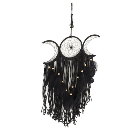 Dream Catcher Hand Woven Minimalist Home Wall Decoration for Living Room Study Cafe Bedroom Black V1294-YM0521-3111230056312