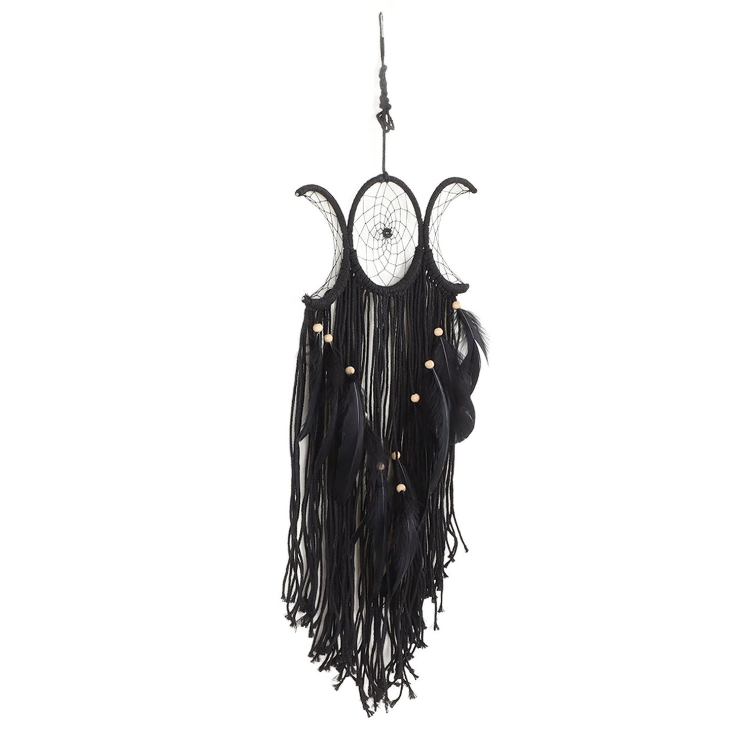Dream Catcher Hand Woven Minimalist Home Wall Decoration for Living Room Study Cafe Bedroom Black V1294-YM0521-3111230056312
