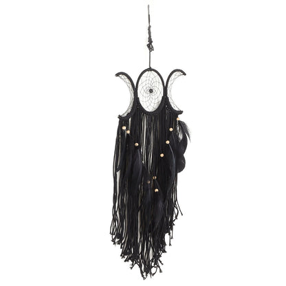 Dream Catcher Hand Woven Minimalist Home Wall Decoration for Living Room Study Cafe Bedroom Black V1294-YM0521-3111230056312