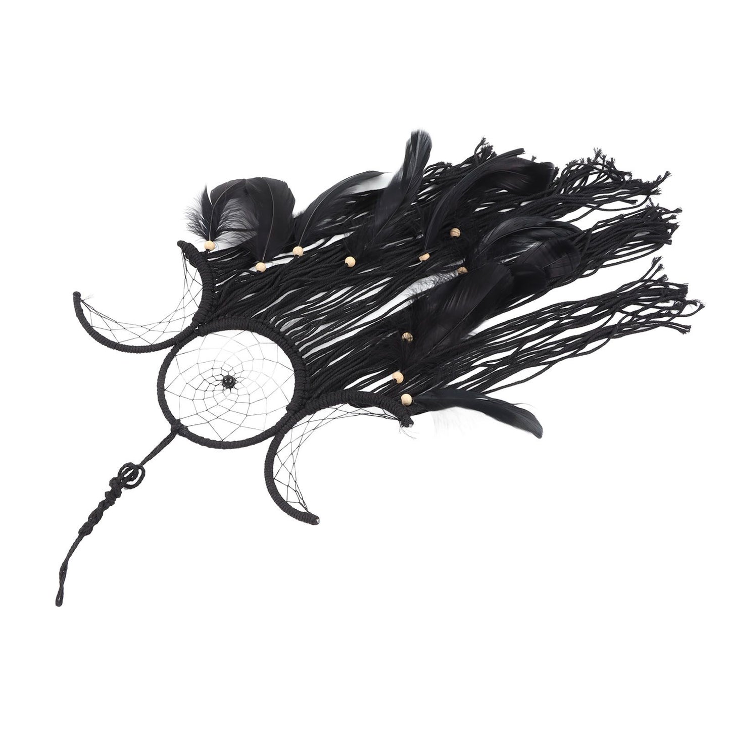 Dream Catcher Hand Woven Minimalist Home Wall Decoration for Living Room Study Cafe Bedroom Black V1294-YM0521-3111230056312
