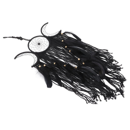Dream Catcher Hand Woven Minimalist Home Wall Decoration for Living Room Study Cafe Bedroom Black V1294-YM0521-3111230056312