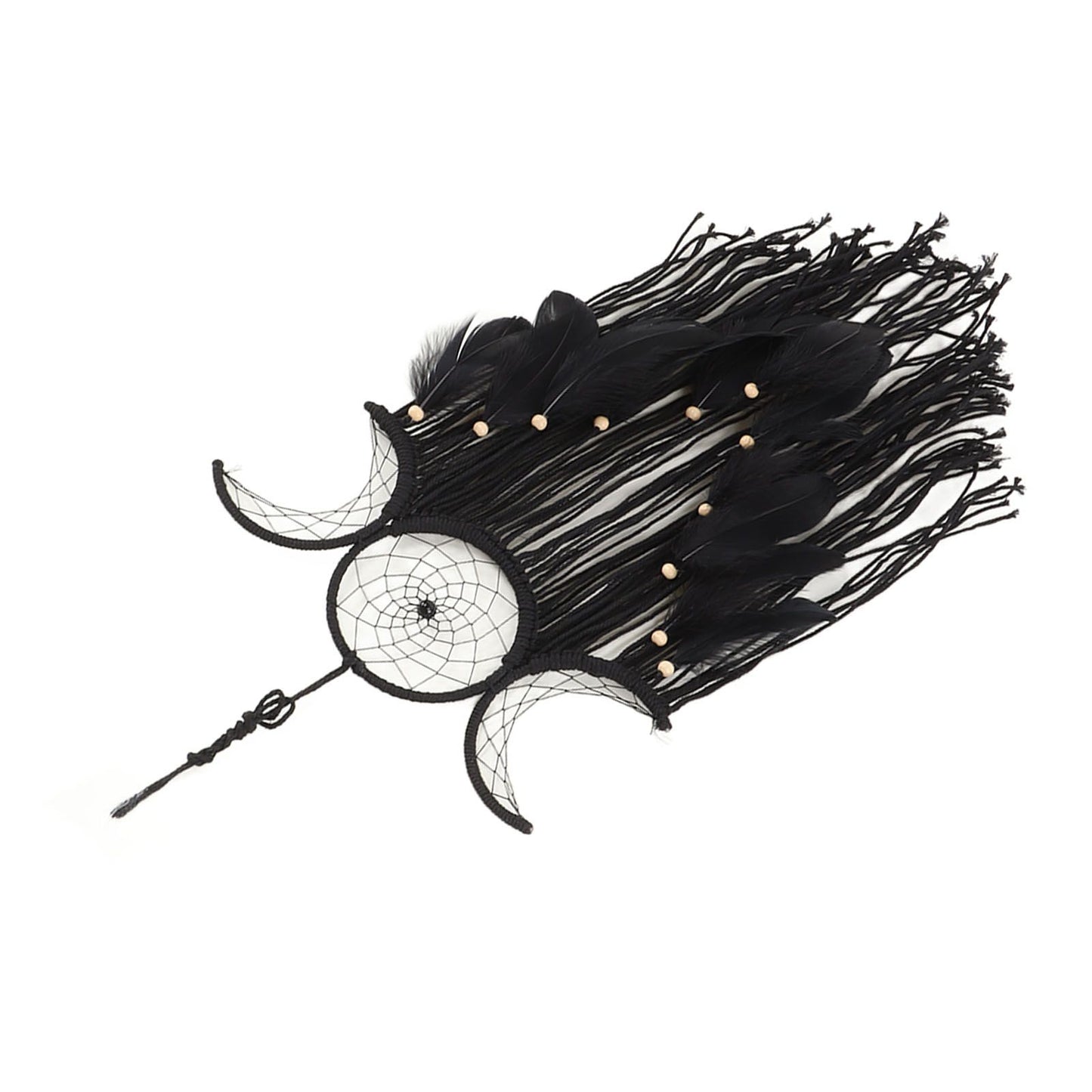 Dream Catcher Hand Woven Minimalist Home Wall Decoration for Living Room Study Cafe Bedroom Black V1294-YM0521-3111230056312