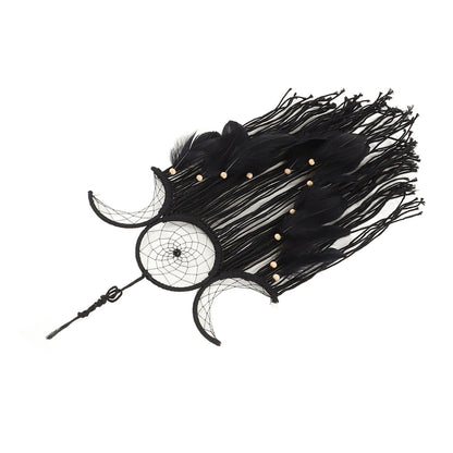 Dream Catcher Hand Woven Minimalist Home Wall Decoration for Living Room Study Cafe Bedroom Black V1294-YM0521-3111230056312