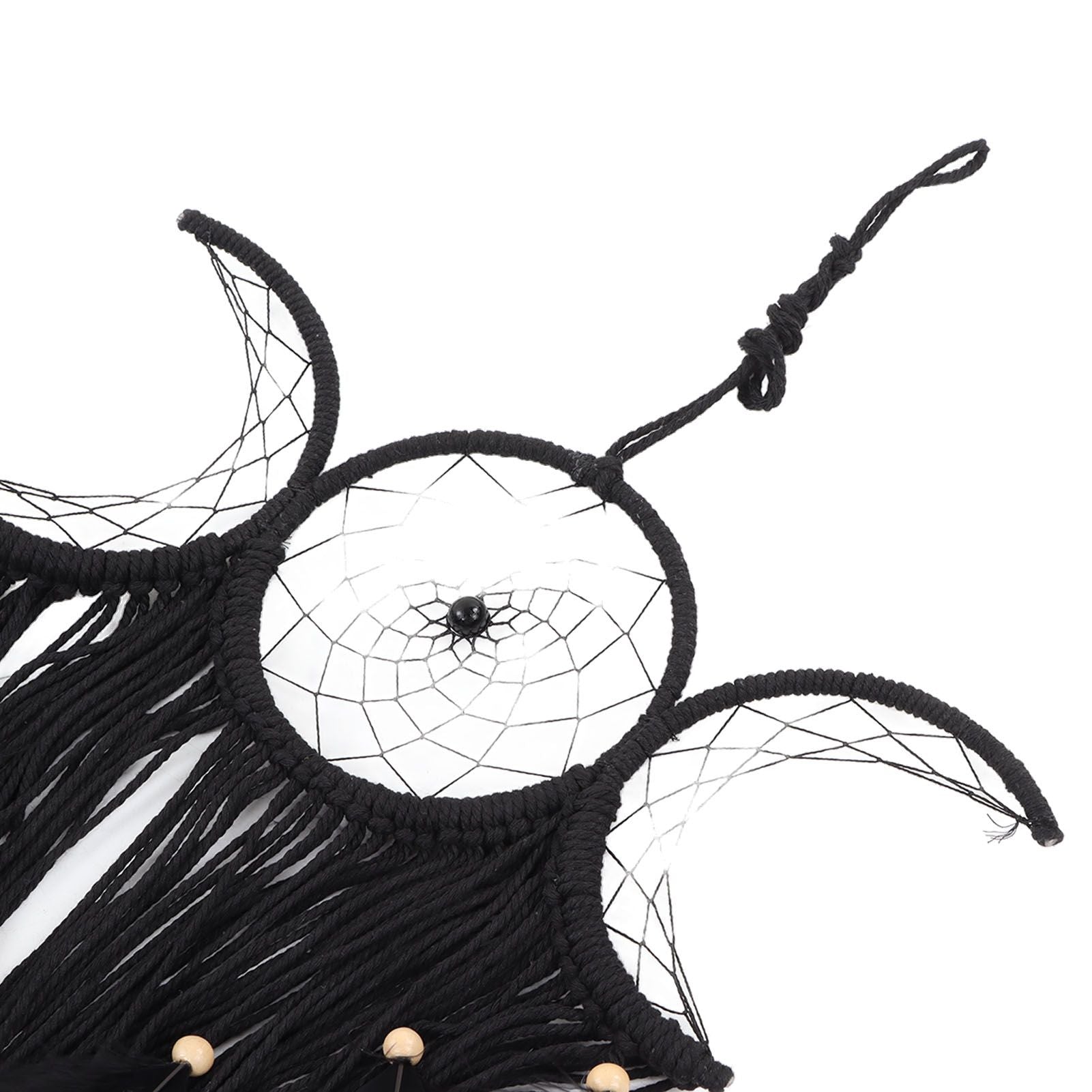 Dream Catcher Hand Woven Minimalist Home Wall Decoration for Living Room Study Cafe Bedroom Black V1294-YM0521-3111230056312