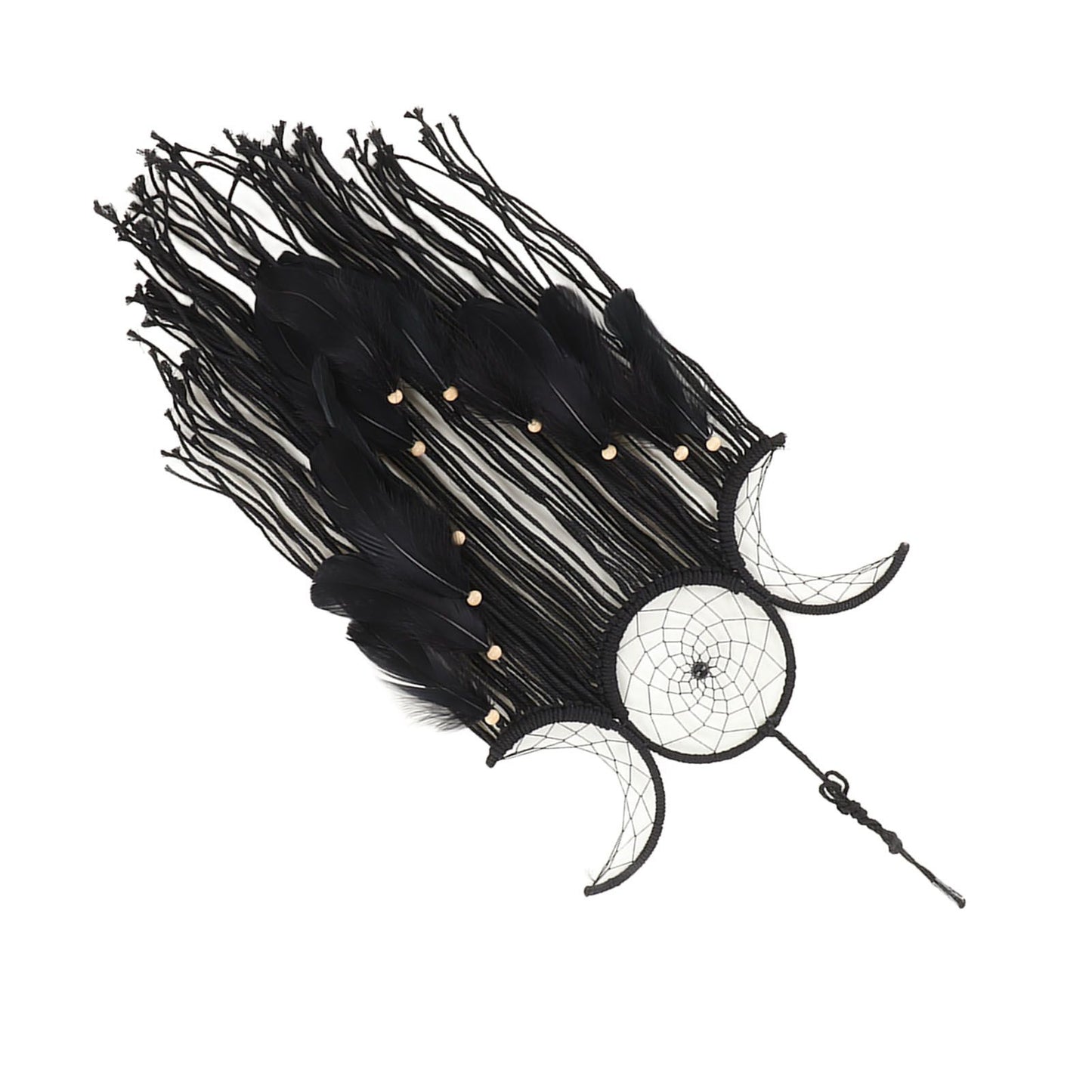 Dream Catcher Hand Woven Minimalist Home Wall Decoration for Living Room Study Cafe Bedroom Black V1294-YM0521-3111230056312