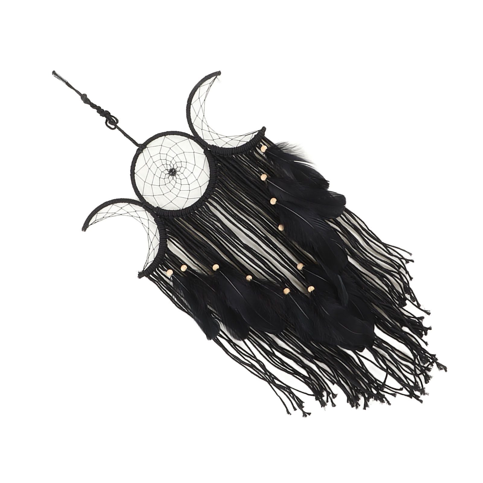 Dream Catcher Hand Woven Minimalist Home Wall Decoration for Living Room Study Cafe Bedroom Black V1294-YM0521-3111230056312
