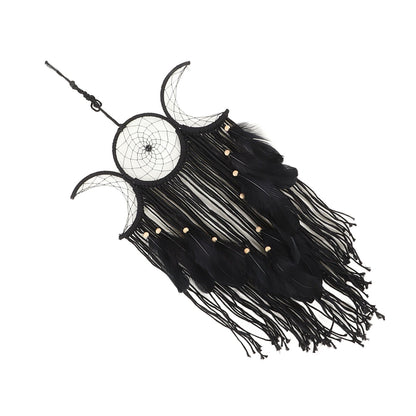 Dream Catcher Hand Woven Minimalist Home Wall Decoration for Living Room Study Cafe Bedroom Black V1294-YM0521-3111230056312