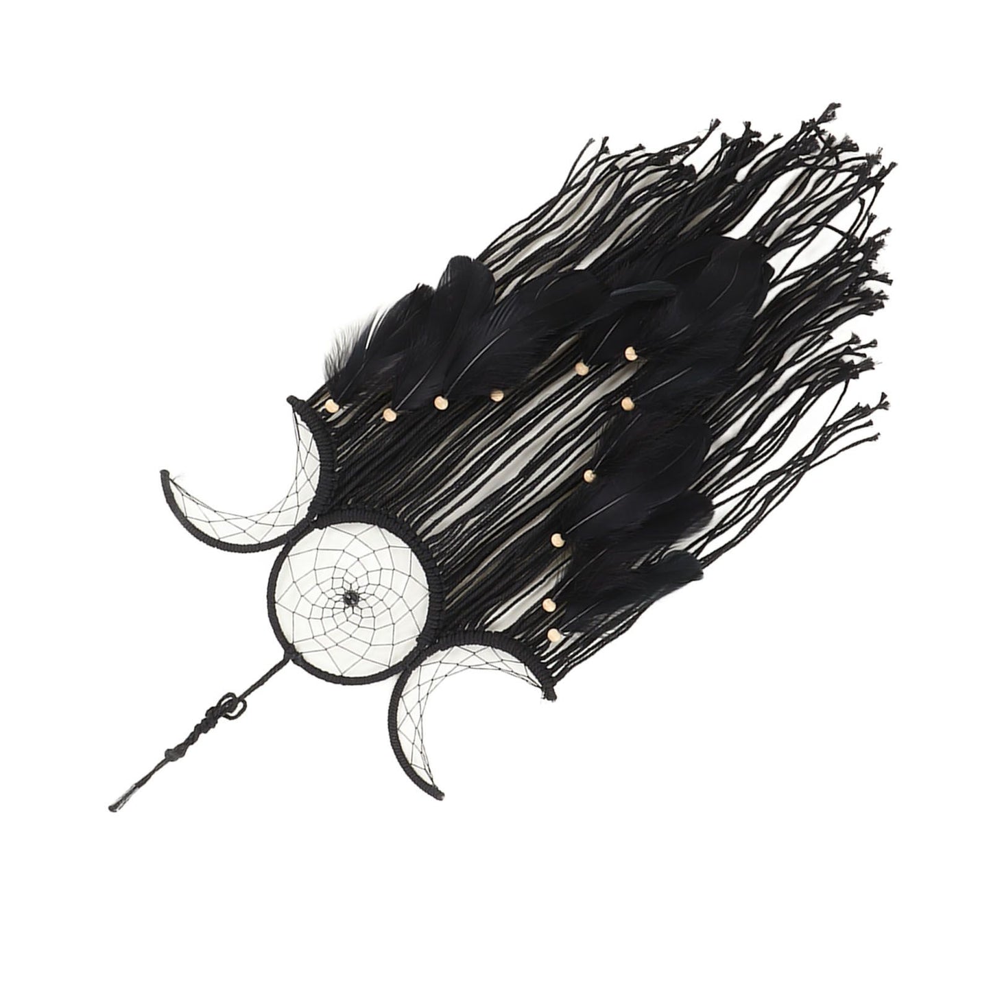 Dream Catcher Hand Woven Minimalist Home Wall Decoration for Living Room Study Cafe Bedroom Black V1294-YM0521-3111230056312