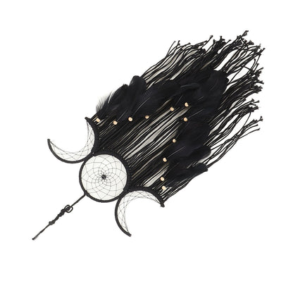 Dream Catcher Hand Woven Minimalist Home Wall Decoration for Living Room Study Cafe Bedroom Black V1294-YM0521-3111230056312