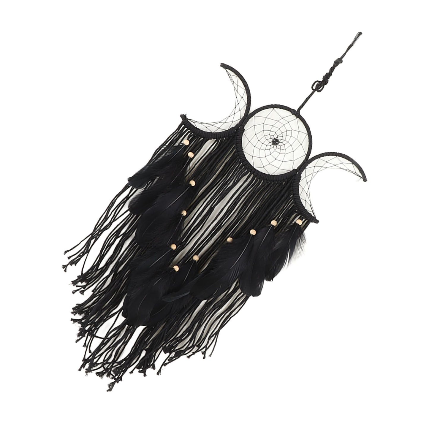 Dream Catcher Hand Woven Minimalist Home Wall Decoration for Living Room Study Cafe Bedroom Black V1294-YM0521-3111230056312