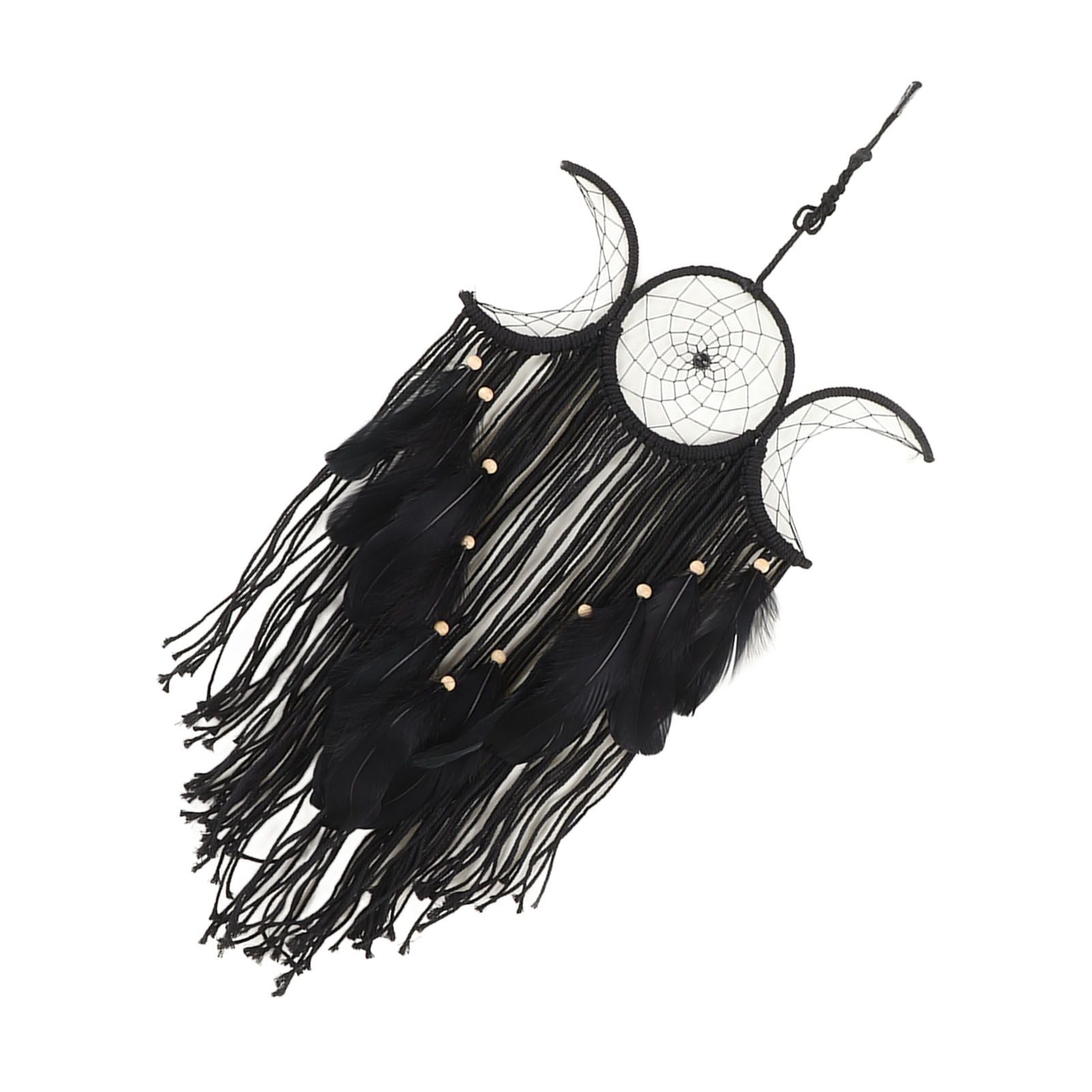 Dream Catcher Hand Woven Minimalist Home Wall Decoration for Living Room Study Cafe Bedroom Black V1294-YM0521-3111230056312