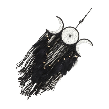 Dream Catcher Hand Woven Minimalist Home Wall Decoration for Living Room Study Cafe Bedroom Black V1294-YM0521-3111230056312