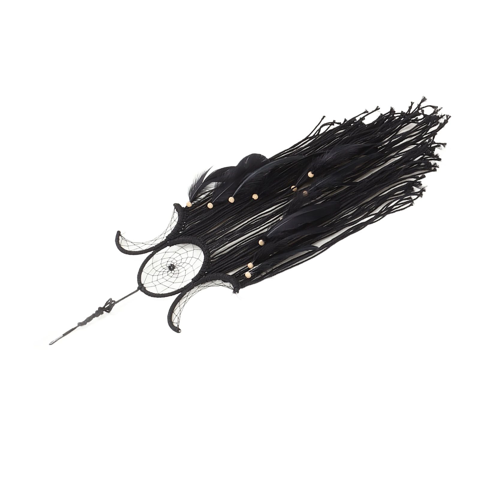 Dream Catcher Hand Woven Minimalist Home Wall Decoration for Living Room Study Cafe Bedroom Black V1294-YM0521-3111230056312