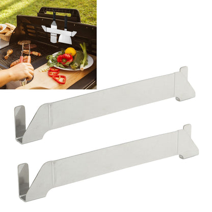 2pcs Stainless Steel Griddle Spatula Holder Griddle Tool Holder Barbecue Tool Hold Rack Griddle Accessories V1294-YM0521-3111230059111
