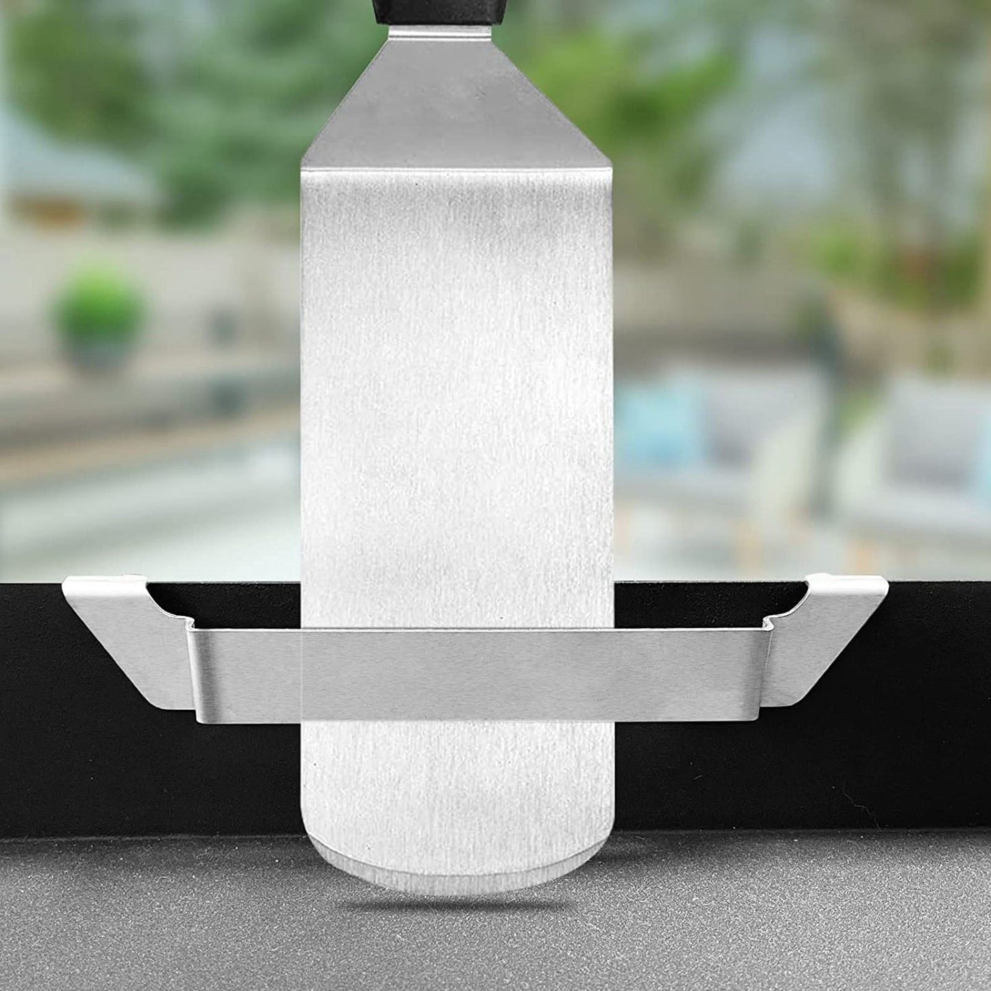 2pcs Stainless Steel Griddle Spatula Holder Griddle Tool Holder Barbecue Tool Hold Rack Griddle Accessories V1294-YM0521-3111230059111