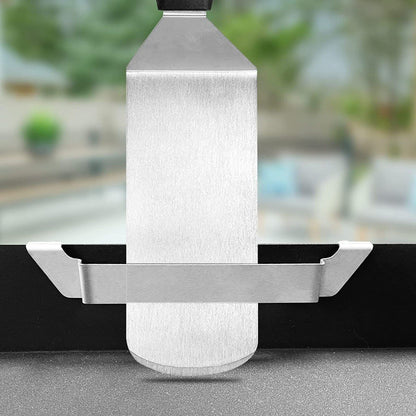2pcs Stainless Steel Griddle Spatula Holder Griddle Tool Holder Barbecue Tool Hold Rack Griddle Accessories V1294-YM0521-3111230059111