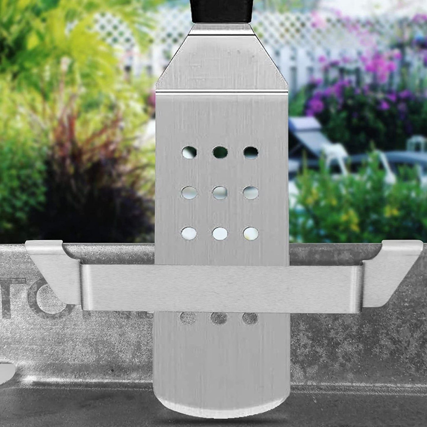 2pcs Stainless Steel Griddle Spatula Holder Griddle Tool Holder Barbecue Tool Hold Rack Griddle Accessories V1294-YM0521-3111230059111