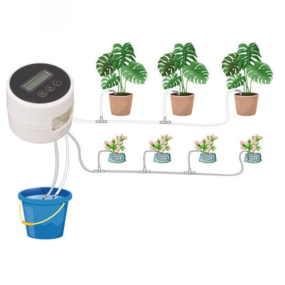 Black Timer Indoor Automatic Watering Device System Automatic Irrigation Waterer for Potted Plants Yard V1294-YM0521-3111230059811