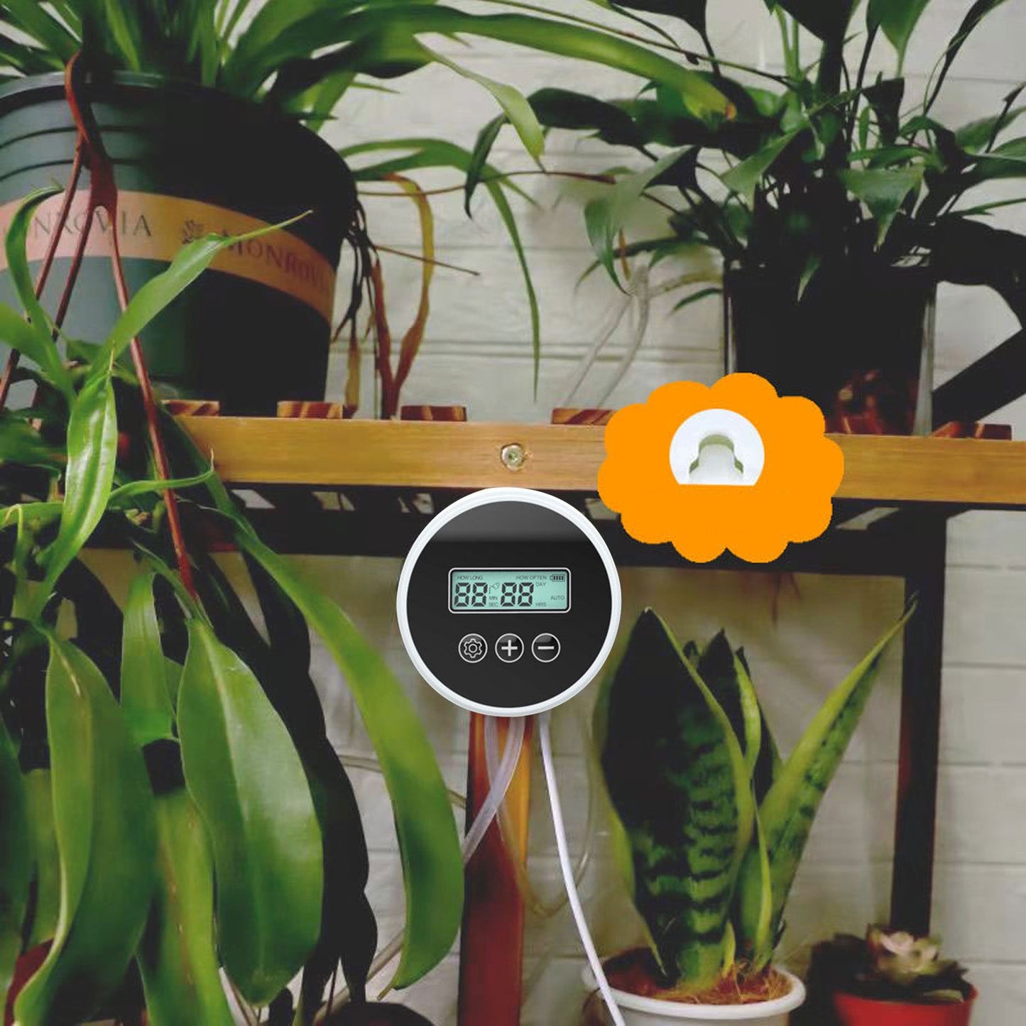 Black Timer Indoor Automatic Watering Device System Automatic Irrigation Waterer for Potted Plants Yard V1294-YM0521-3111230059813
