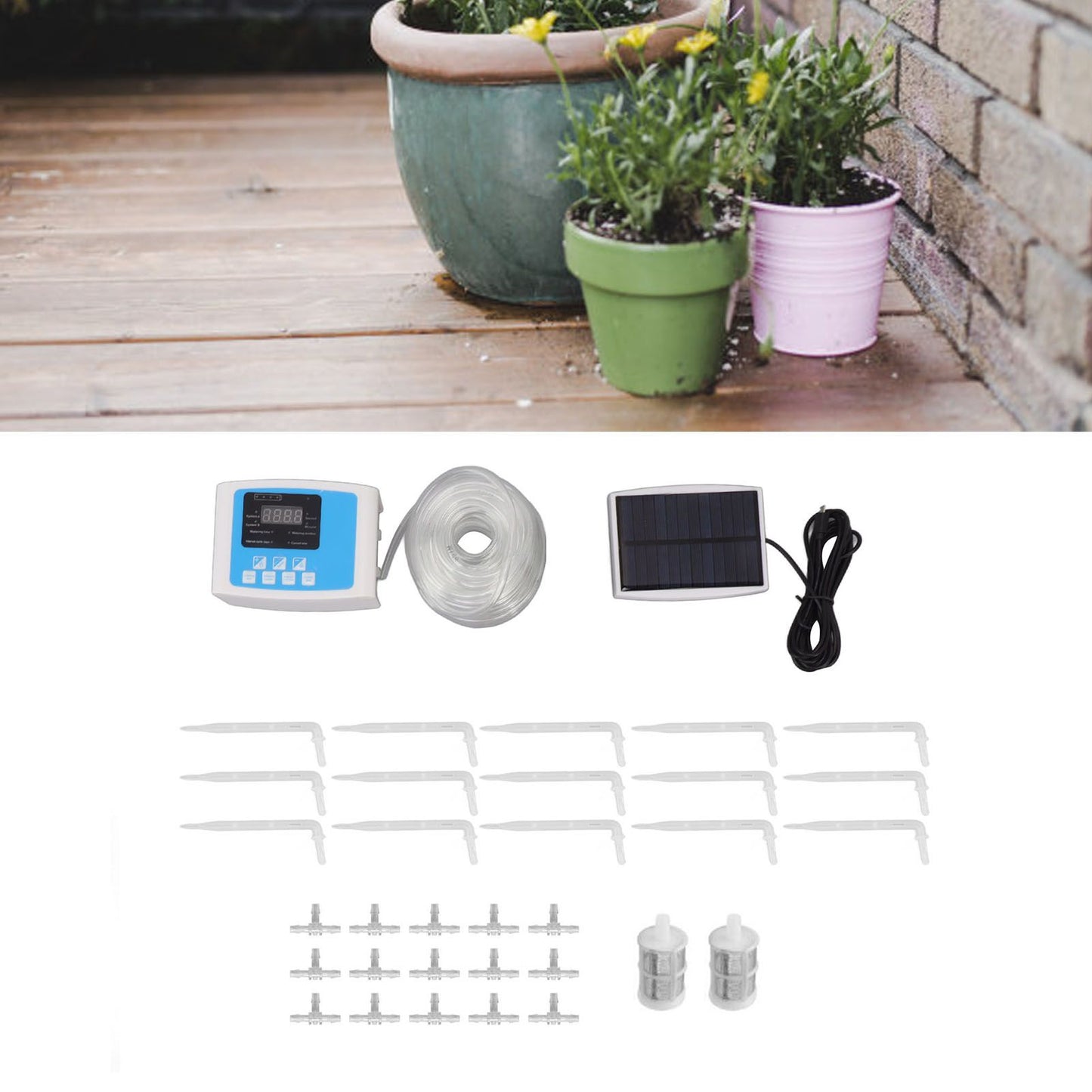 Automatic Watering System Durable Garden Automatic Watering Device Timer Drip Irrigation Kit for Garden Yard V1294-YM0521-3111230060211