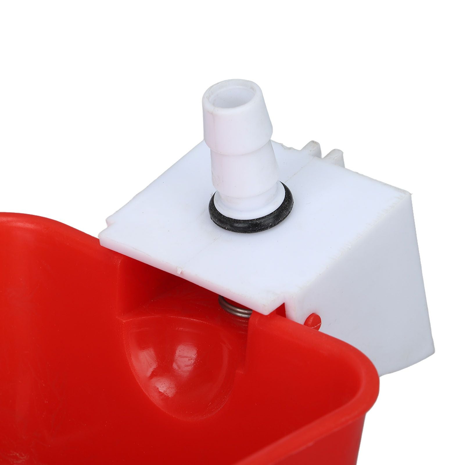 4 Set Automatic Poultry Fount Plastic Waterer Bowl with Hose Attachment for Game Bird Universal Red V1294-YM0521-3111230060911
