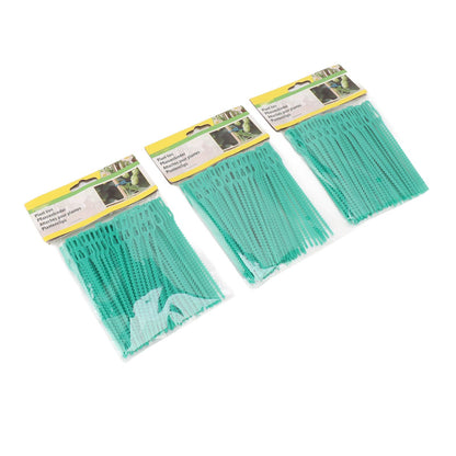300Pcs Green Zip Garden Soft Tie 13cm Length Reusable Support Soft Wire Vine Zip Garden Tie Set V1294-YM0521-3111230062011