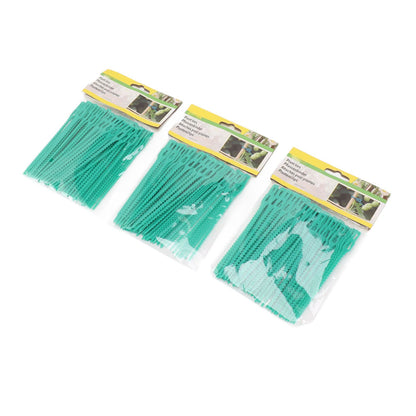 300Pcs Green Zip Garden Soft Tie 13cm Length Reusable Support Soft Wire Vine Zip Garden Tie Set V1294-YM0521-3111230062011
