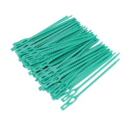 300Pcs Green Zip Garden Soft Tie 13cm Length Reusable Support Soft Wire Vine Zip Garden Tie Set V1294-YM0521-3111230062011