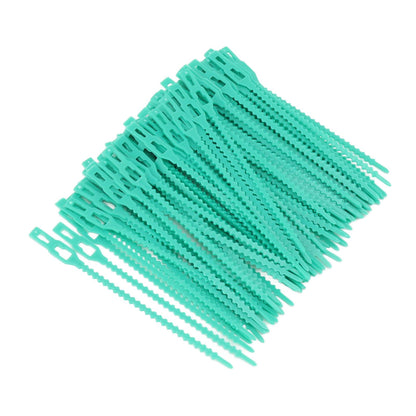 300Pcs Green Zip Garden Soft Tie 13cm Length Reusable Support Soft Wire Vine Zip Garden Tie Set V1294-YM0521-3111230062011