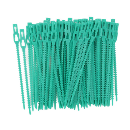 300Pcs Green Zip Garden Soft Tie 13cm Length Reusable Support Soft Wire Vine Zip Garden Tie Set V1294-YM0521-3111230062011