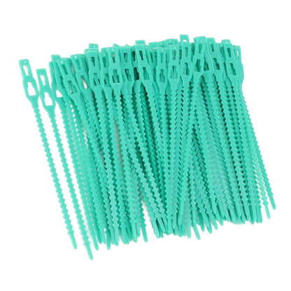 300Pcs Green Zip Garden Soft Tie 13cm Length Reusable Support Soft Wire Vine Zip Garden Tie Set V1294-YM0521-3111230062011