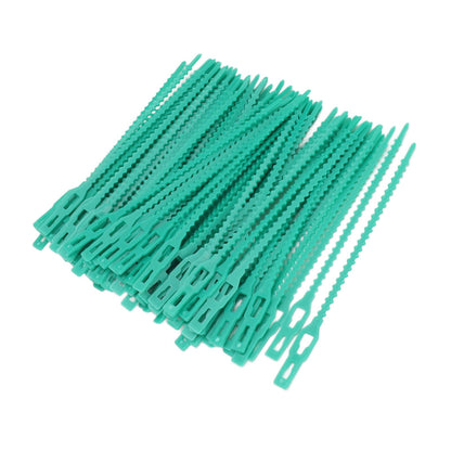 300Pcs Green Zip Garden Soft Tie 13cm Length Reusable Support Soft Wire Vine Zip Garden Tie Set V1294-YM0521-3111230062011